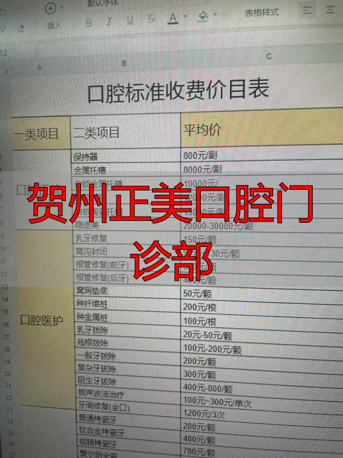 贺州正美口腔门诊部_贺州正美口腔价格表_贺州正美口腔种植牙价格