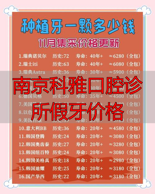 牙科南京_南京科雅口腔怎么样_南京科雅口腔诊所假牙价格