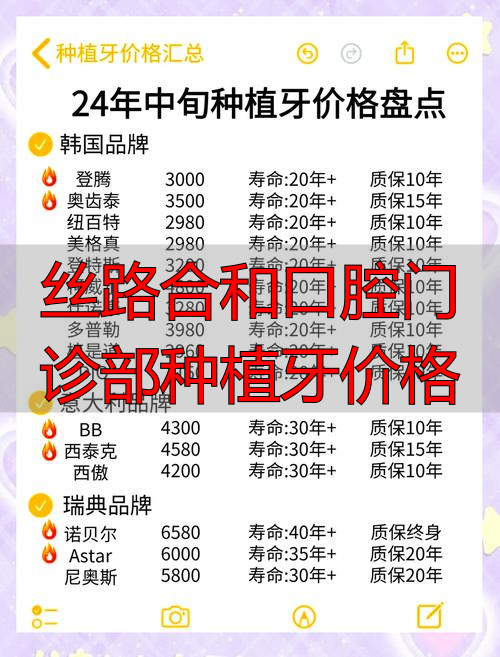 丝路合和口腔门诊部种植牙价格_种植口腔医院_永康口腔连锁门诊管理系统