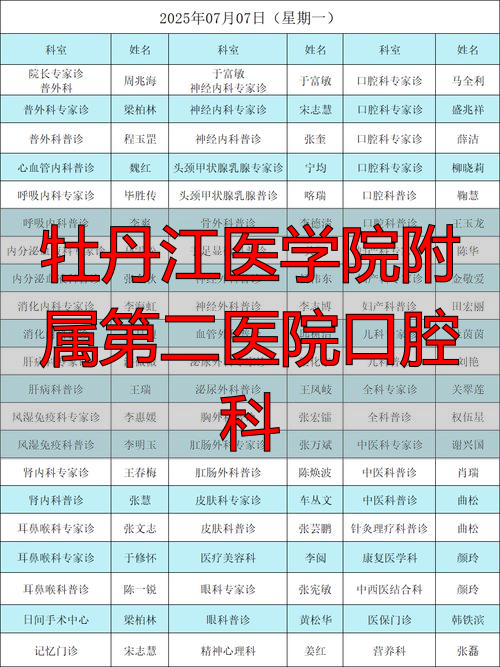 牡丹江口腔专科_牡丹江医学院附属第二医院口腔科_牡丹江医学院牙科